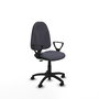 PIQUERAS Y CRESPO Chaise de bureau Algarra gris foncé avec accoudoirs fixes