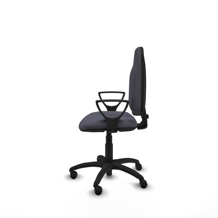 PIQUERAS Y CRESPO Chaise de bureau Algarra gris foncé avec accoudoirs fixes