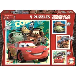 Educa 83386 - Puzzle progressif CARS Disney, Dessins animés et BD, à partir de 3 ans avec plusieurs niveaux de difficulté