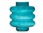 GIFTDECOR Vase en Verre Triple Sphère Aplatie Turquoise 30cm