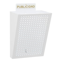 Arregui e2304 Panier publicitaire en acier blanc 22 x 19 x 35,5 cm