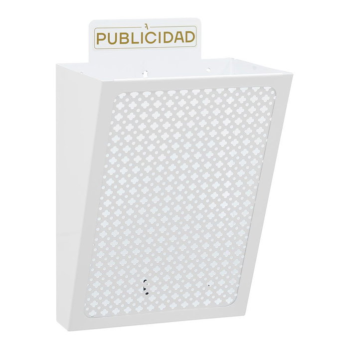 Arregui e2304 Panier publicitaire en acier blanc 22 x 19 x 35,5 cm Arregui e2304 Panier publicitaire en acier blanc 22 x 19 x 35,5 cm