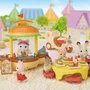 Sylvanian Families Jeu de Restauration Stand de Hamburgers Papa Chat Latté et Scooter - 8302