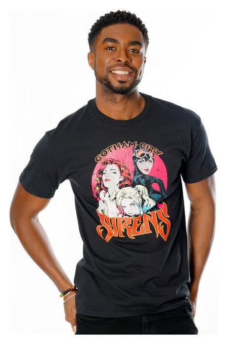 Gotham City Sirens T-Shirt Vintage Poster (M) Gotham City Sirens T-Shirt Vintage Poster (M)