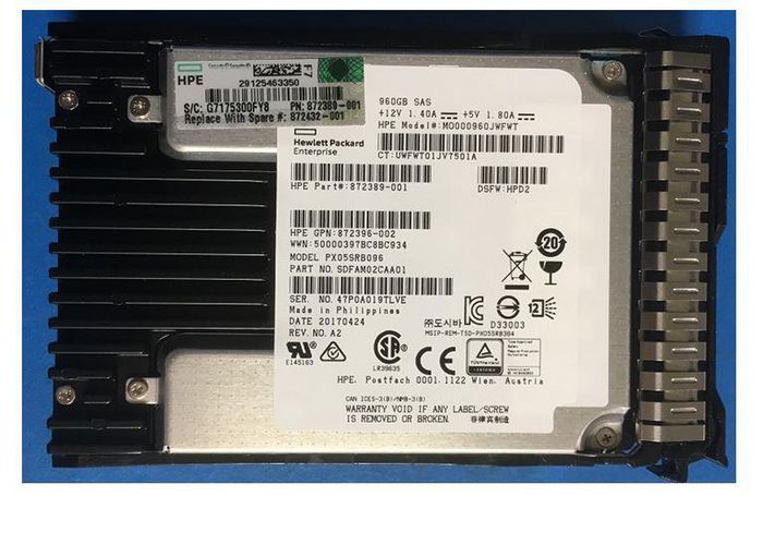 HP HPE 400GB SSD 2,5 pouces 12G SAS Mixed Use
