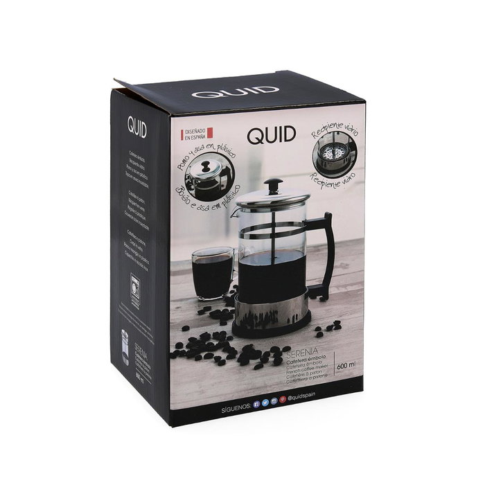 Quid Cafetière Serenia avec Émbolo 60 cL en Verre (6 Unités) Quid Cafetière Serenia avec Émbolo 60 cL en Verre (6 Unités)