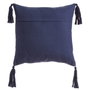 BigBuy Home Coussin MEDITERRANEO Blue marine avec Pompons 45 x 10 x 45 cm