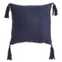 BigBuy Home Coussin MEDITERRANEO Blue marine avec Pompons 45 x 10 x 45 cm
