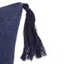 BigBuy Home Coussin MEDITERRANEO Blue marine avec Pompons 45 x 10 x 45 cm