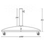Base pour parapluie Aktive 50 x 34 x 50 cm Ciment Acier