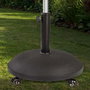 Color Baby - Socle pour parasol en ciment avec roues, capacité 25 kg, tube 4.8 cm, dimensions 50x34 cm