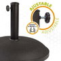 Color Baby - Socle pour parasol en ciment avec roues, capacité 25 kg, tube 4.8 cm, dimensions 50x34 cm