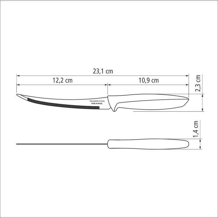 Tramontina Couteau pour tomates Plenus noir 12,2 cm Tramontina Couteau pour tomates Plenus noir 12,2 cm
