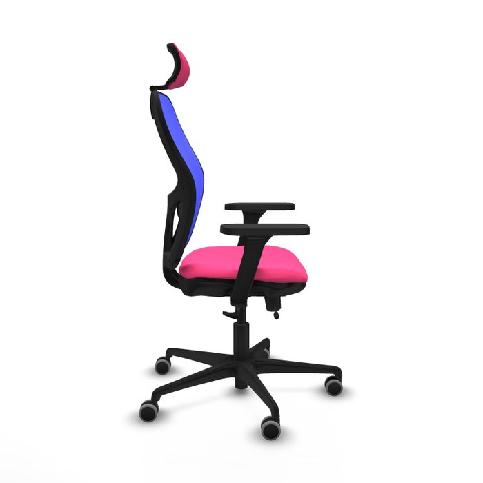 Piqueras y Crespo Chaise de Bureau Jorquera Rose et Bleu avec Appui-tête et Accoudoirs 3D Piqueras y Crespo Chaise de Bureau Jorquera Rose et Bleu avec Appui-tête et Accoudoirs 3D