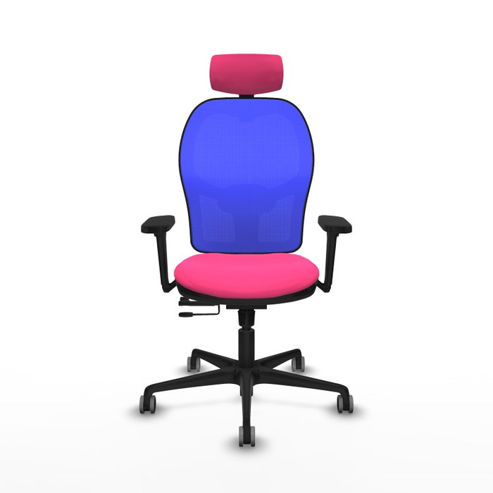 Piqueras y Crespo Chaise de Bureau Jorquera Rose et Bleu avec Appui-tête et Accoudoirs 3D Piqueras y Crespo Chaise de Bureau Jorquera Rose et Bleu avec Appui-tête et Accoudoirs 3D