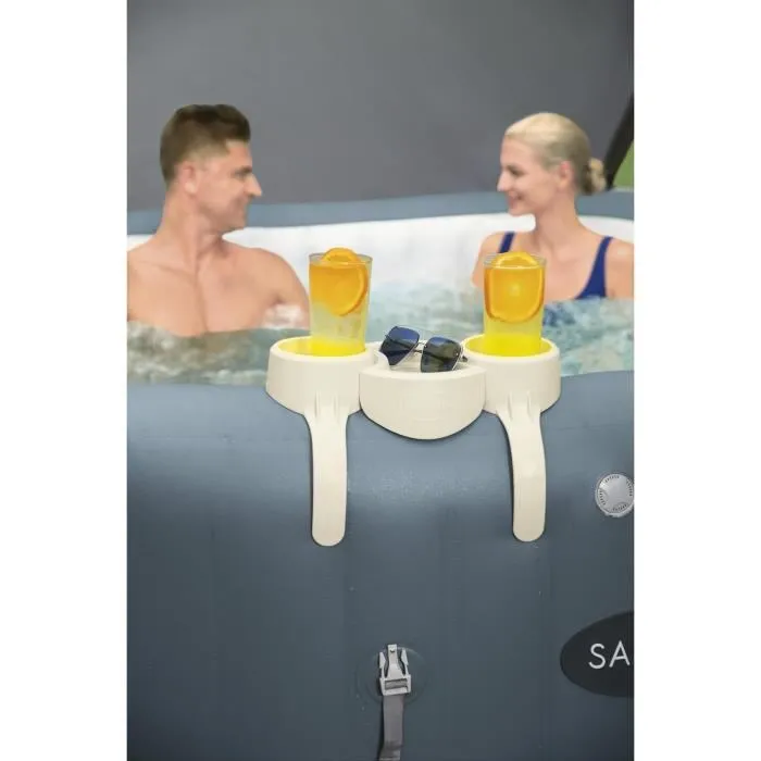 Bestway Porte-Boisson pour Lay-Z-Spa avec 2 porte-gobelets et plateau, Gris, Compatible tous modèles sauf Vancouver et Helsinki Bestway Porte-Boisson pour Lay-Z-Spa avec 2 porte-gobelets et plateau, Gris, Compatible tous modèles sauf Vancouver et Helsinki