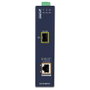 Planet IGUP-805AT Convertisseur de média industriel Gigabit 1 port SFP 1000BASE-X vers 1 port RJ45 10/100/1000BASE-T avec injecteur PoE++ 802.3bt (95W)
