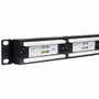 Phasak PU 2420 Panneau de transfert 24 ports RJ45 Cat. 6 UTP 1U Noir