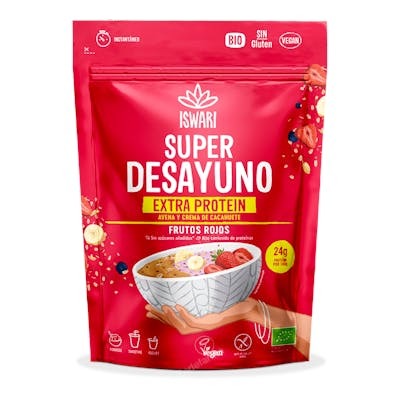 ISWARI Super Petit Déjeuner Extra Protein Fruits Rouges 360 g ISWARI Super Petit Déjeuner Extra Protein Fruits Rouges 360 g