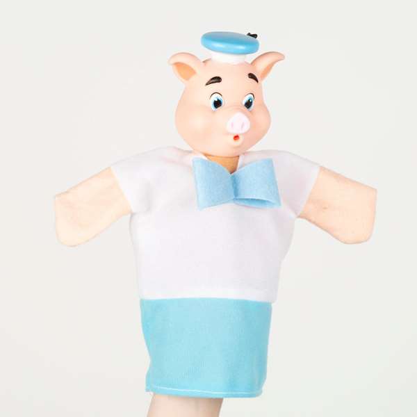 Color Baby - Marionettes Les Trois Petits Cochons - Set de 4 pièces en peluche - 25 cm - Jouet éducatif pour enfants dès 3 ans