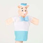Color Baby - Marionettes Les Trois Petits Cochons - Set de 4 pièces en peluche - 25 cm - Jouet éducatif pour enfants dès 3 ans
