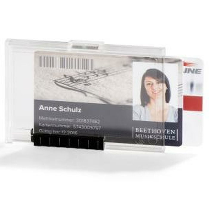 Étui pour Carte d'Identité Durable Duo Transparent Plastique 5,4 x 8,7 cm (10 Unités)