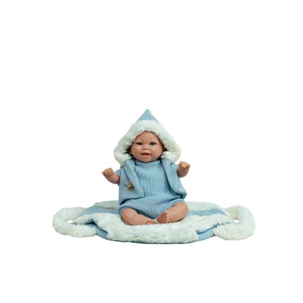 Poupée reborn Arias 35 cm avec cadre bleu et sac de portage, à partir de 3 ans, version espagnole Poupée reborn Arias 35 cm avec cadre bleu et sac de portage, à partir de 3 ans, version espagnole