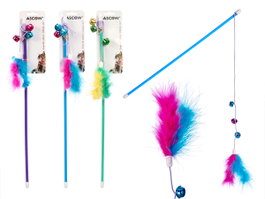 MASCOW Lot de 36 jouets pour chat avec plumes - Assortiment de couleurs