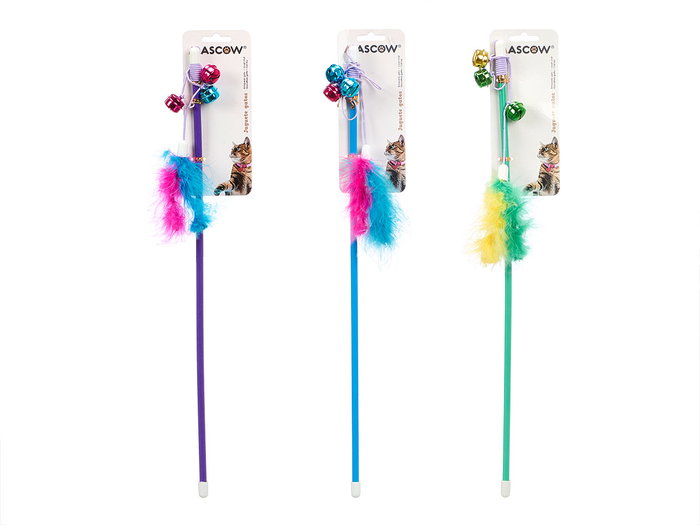 Mascow Bâton Jouet Pour Chat Avec Plumes Couleurs Assorties 6x46x3 cm (Set de 36) Mascow Bâton Jouet Pour Chat Avec Plumes Couleurs Assorties 6x46x3 cm (Set de 36)