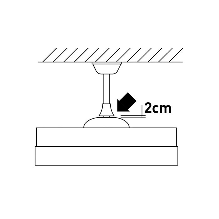 Edm Ventilateur de plafond 3CCT ø107 cm, argenté