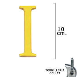 WOLFPACK LINEA PROFESIONAL Lettre I Wolfpack en laiton 10 cm