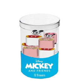 Disney Mickey et Minnie Mix Cube avec 12 Gommes Multicolore