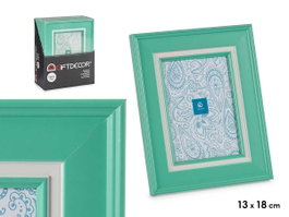 Giftdecor Porte-photos 13x18 cm Menta Vert Plastique et Verre (Set de 24)
