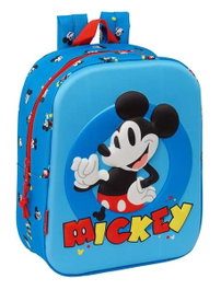 Safta Mochila Guarderia 3D avec Bolsillo Rouge et Mickey Mouse - Dimensions 22x27x10 cm - A Partir de 36 Mois