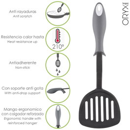 ORYX Spatule Rasera en Nylon avec Manche Antigouttes 34,5 x 11 cm