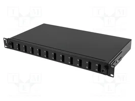 LANBERG Panneau de brassage à fibre optique duplex 12 ports, 19 pouces, noir