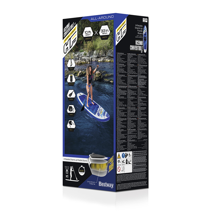 Bestway 65350 Planche de Paddle Surf Gonflable Hydro-Force 305x84x12 cm Adulte