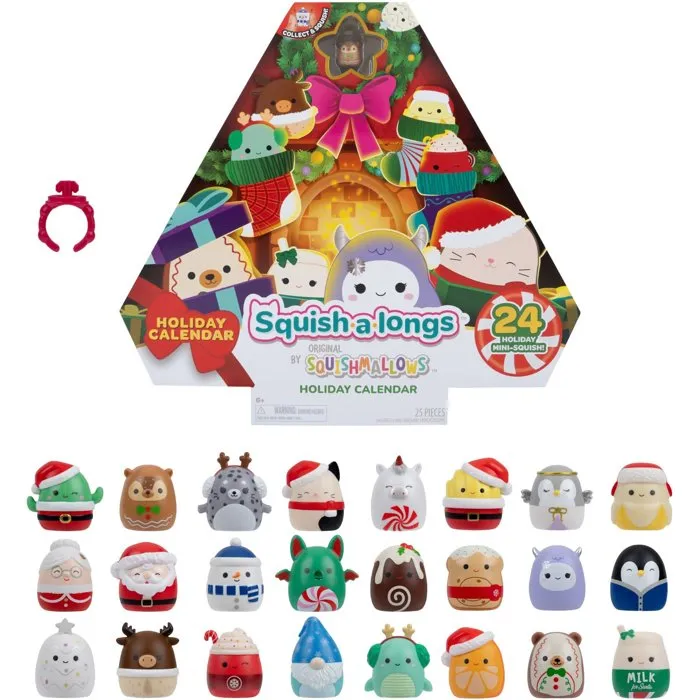 Jazwares Calendrier de l'Avent Squishmallows Squish-a-longs - 24 Mini-Squish édition fêtes Jazwares Calendrier de l'Avent Squishmallows Squish-a-longs - 24 Mini-Squish édition fêtes