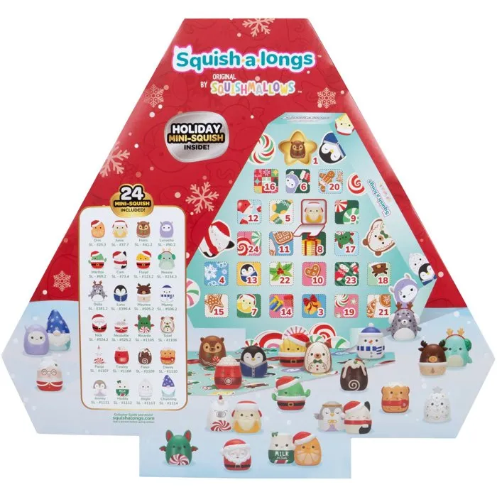 Jazwares Calendrier de l'Avent Squishmallows Squish-a-longs - 24 Mini-Squish édition fêtes Jazwares Calendrier de l'Avent Squishmallows Squish-a-longs - 24 Mini-Squish édition fêtes