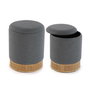 Pouf convertible Versa Gris Bambou Bois MDF