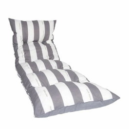 Jardin Privé Coussin de bain de soleil Flocons CANCALE gris et blanc