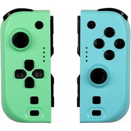 KONIX Manette Joy-Con Sans Fil - Compatible Nintendo Switch et Switch OLED - Autonomie 8 h, Vibration, Gyroscope 6-Axis, Bluetooth - Couleurs Vert et Bleu