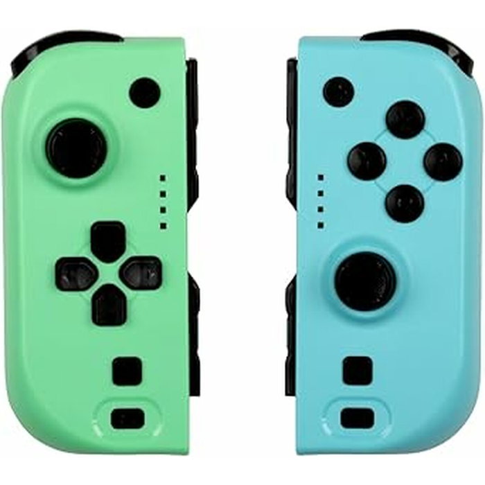 Konix Manette Joy-Con Vert et bleu pour Nintendo Switch et Switch OLED, avec vibration et capteur gyroscopique Konix Manette Joy-Con Vert et bleu pour Nintendo Switch et Switch OLED, avec vibration et capteur gyroscopique