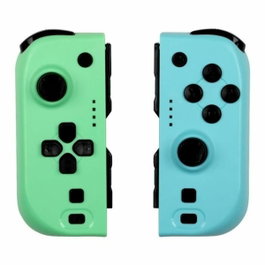Konix Manette Joy-Con Vert et bleu pour Nintendo Switch et Switch OLED, avec vibration et capteur gyroscopique