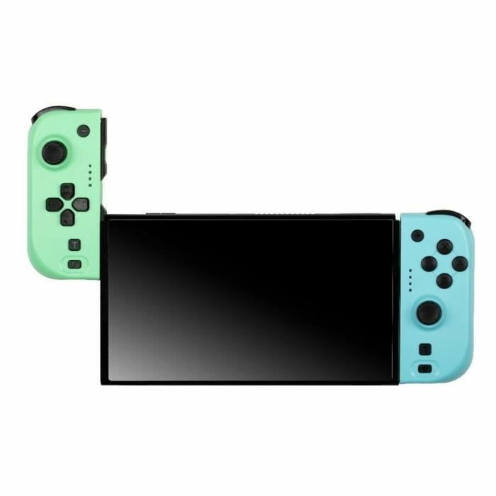 Konix Manette Joy-Con Vert et bleu pour Nintendo Switch et Switch OLED, avec vibration et capteur gyroscopique Konix Manette Joy-Con Vert et bleu pour Nintendo Switch et Switch OLED, avec vibration et capteur gyroscopique