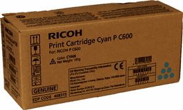 Ricoh Toner 408315 Cyan pour MP C600 - Cartouche d'encre cyan originale