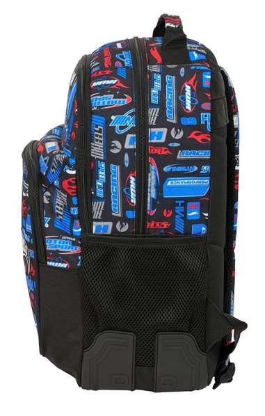 Safta Sac à dos double adaptable au chariot Hot Wheels 32 x 42 x 15 cm - Pour enfant à partir de 3 ans