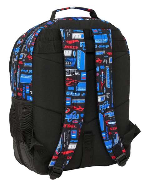 Safta Sac à dos double adaptable au chariot Hot Wheels 32 x 42 x 15 cm - Pour enfant à partir de 3 ans