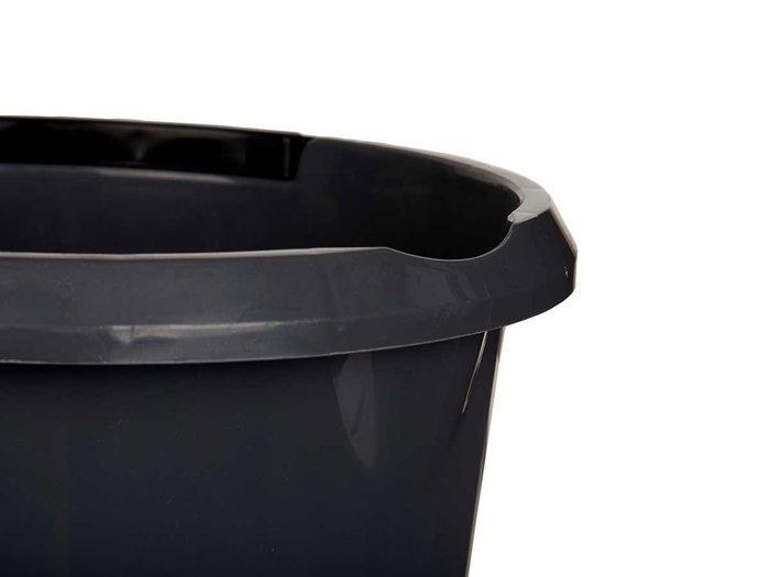 Arte Regal Seau en Plastique avec Anse Gris Anthracite 10L 30x28.5x30cm (Set de 18)