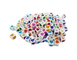 Innspiro Perles de cœur multicolores opaques 7 mm - 600 pièces